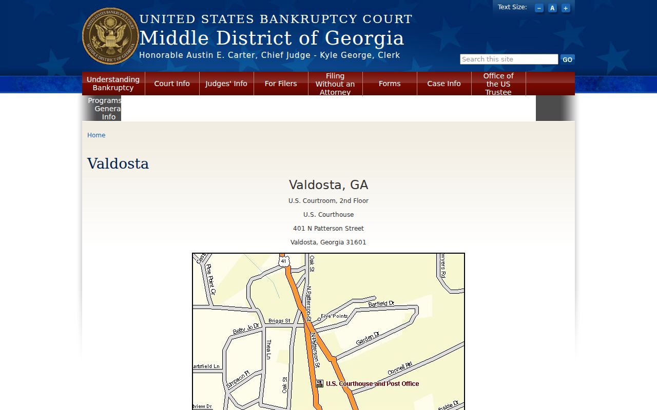 Middle District of Georgia Bankruptcy Court Valdosta office