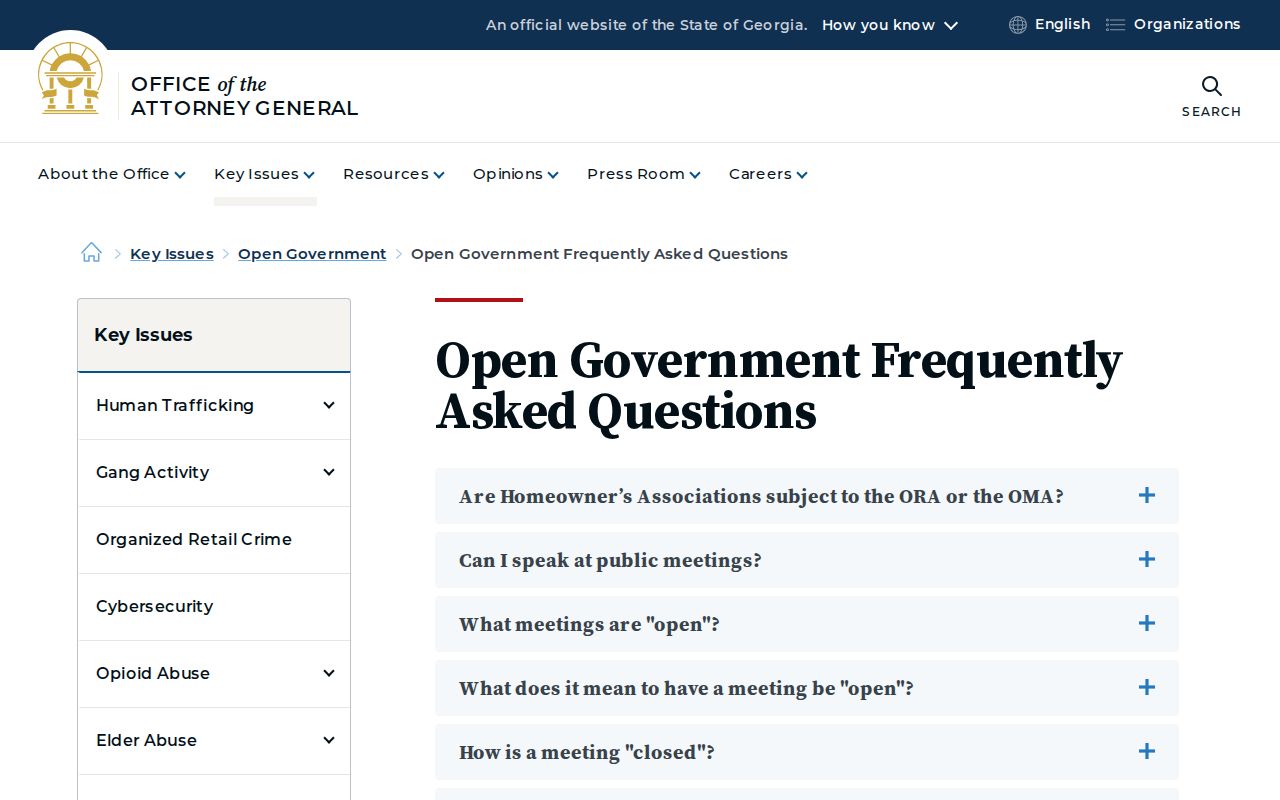 Georgia Attorney General open-records fee and response guidance