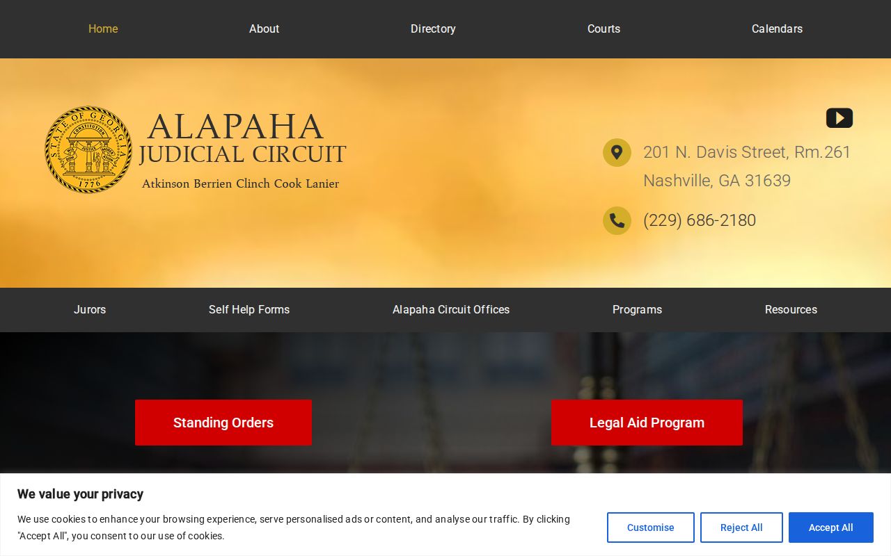 Lanier County criminal docket Alapaha Judicial Circuit page