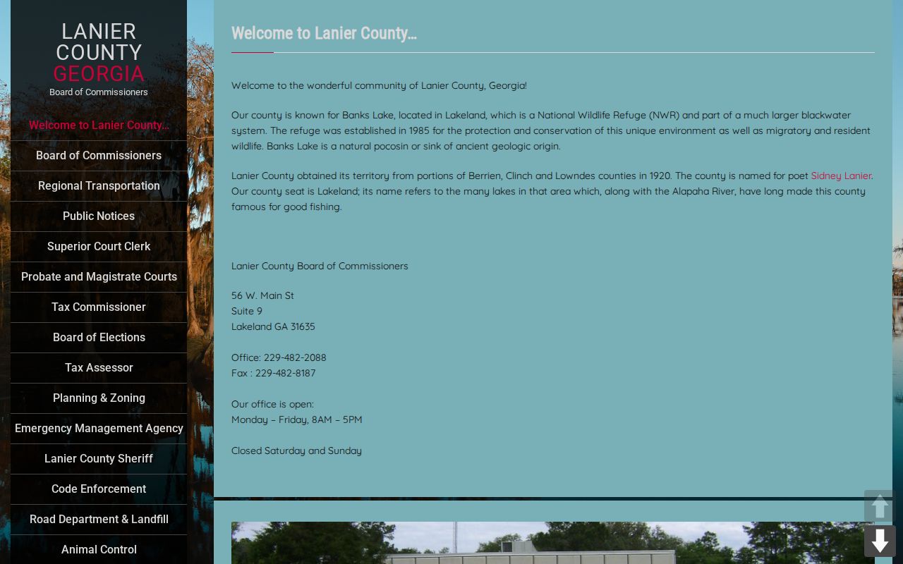Lanier County court docket county government information